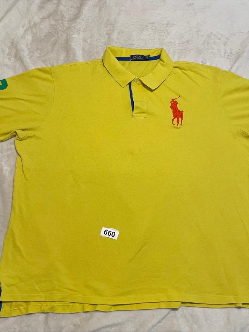 Polo by Ralph Lauren Yellow Short-Sleeve Men’s Polo Shirt 4XLT